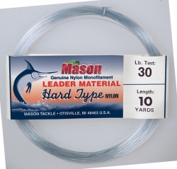 Mason Hard Type Nylon 8# Mono Leader Material 100 Yard Clear  #HSR-8-100YD 48628139054 