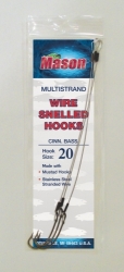 "CINN. BASS" Wire Snelled Hooks - Multistrand